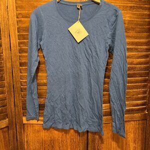 Women's Onno Long Sleeve Bamboo T-Shirt Sea Blue